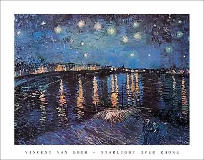 Starlight Over Rhone By Van Gogh Art Print Poster (28x22) • $13.49