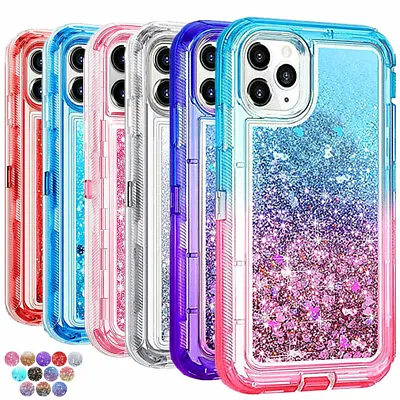 $17.49 • Buy For IPhone 14 13 12 11 8 7 6 Plus XR Pro Max Liquid Glitter Shockproof Hard Case