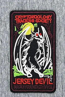 Cryptozoology Jersey Devil Embroider Iron On Patch Approx 4.25”x2.50” Free Ship • $5.49