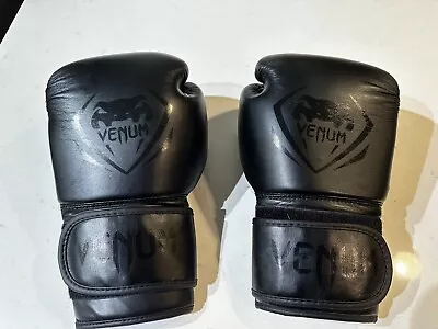 Venum High Quality Boxing Gloves Great Excellent Condition 14 Oz Black Matte • $25