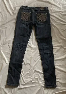 L.A. Idol Dark Wash Junior Girls Bling Jeans Size 3 • $22