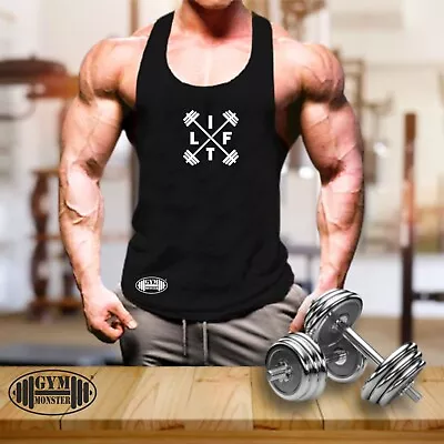 £6.99 • Buy Lift Vest Gym Clothing Bodybuilding Training Workout Exercise MMA Men Tank Top