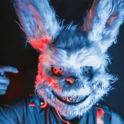 Halloween Scary Mask Rabbit Bunny Mask Bloody Plush Head White Rabbit UK STOCK • £6.92