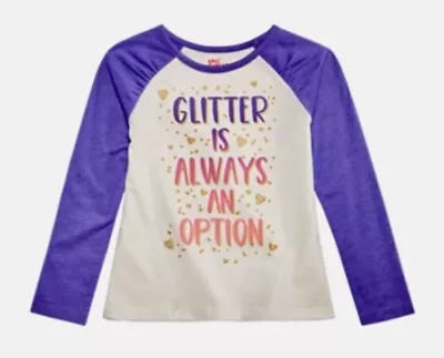 Epic Threads Girls  Glitter Is Always An Option  Shirt - SIZE 6 • $4.99