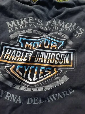 2XL - Vintage Harley Davidson Y2K VTG T Shirt. Hanes Beefy Tee USA Black Gray. • $18