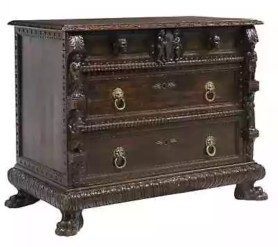 Antique Commode Italian Renaissance Revival Figural Carved 19th C. 1800s!! • $3475