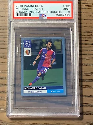 2013-14 UEFA Champions League Album Stickers Mohamed Salah #302 Rookie PSA 9 • $150