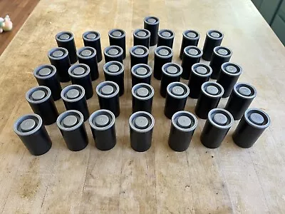 Lot Of (36) - Vintage 35mm Plastic Film Canisters - Black Gray • $9.99