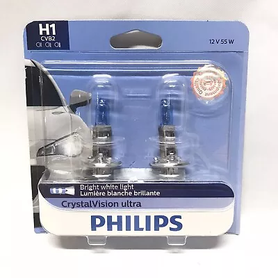 Philips H1 12258 CVB2  Pair Foglight Crystal Vision Ultra Bulb 4000k Headlight • $21.97