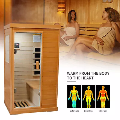 Infrared Sauna Room Personal Steam Sauna Heated Detox Therapy W/ Bluetooth Aud2c • $1405.99