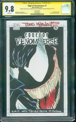 Venom 1 CGC 9.8 2XSS Torres Todd McFarlane Original Art Sketch Spider Verse • $699.99