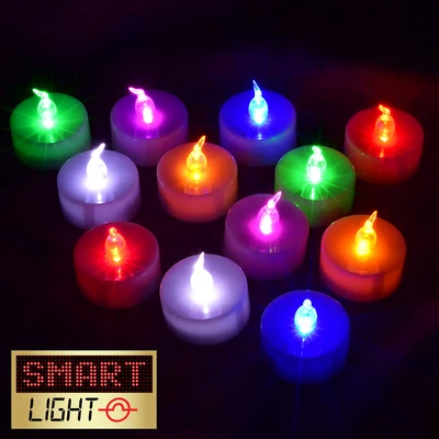 £5.95 • Buy SmartLight COLOUR CHANGE Flameless Flickering/Flashing LED Tea Light Candles