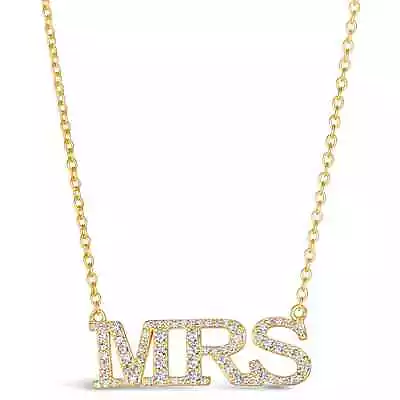 Anna Zuckerman Kate 06 MRS Necklace Gold Plated Sterling Honeymoon New With Tag • $99