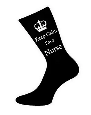 Mens Keep Calm I'm A Nurse Socks. A Fun & Unique Birthday Gift Idea • £5.99