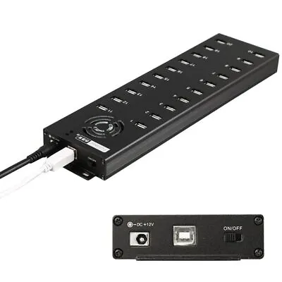 Multi 20 Ports Usb 2.0 Charger Hub With External 12v10a Desktop Power Adapter • $175.99