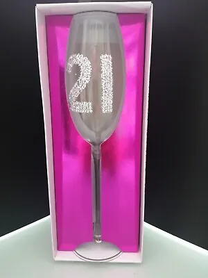 21st Birthday Champagne Glass Flute NEW BOXED GIFT  • £12