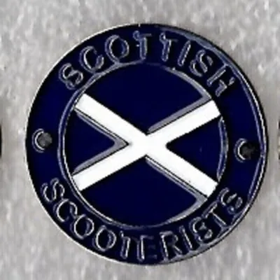 Scottish Scooterists Pin Badge. Metal. Enamel. Vespa Lambretta. St Andrew Flag • £1.75