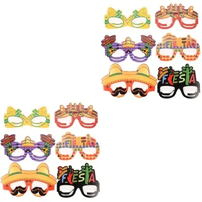  24 Pcs Paper Mexican Glasses Taco Party Decorations Pinata Photo Props • £11.15