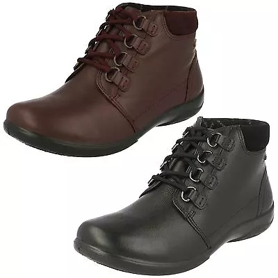 Ladies Padders Journey Black Or Plum Lace Up Ankle Boots EEE/EEEE Dual-Fitting • £89