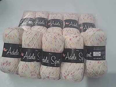 Feria Adele Spot Knitting /Crochet Yarn 4ply 10 X 50g Multicolour Spot Baby Yarn • £3.20