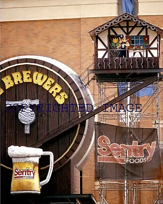 Milwaukee County Stadium Bernie The Brewer On The Swiss Chalet  Color 8x10 M • $5