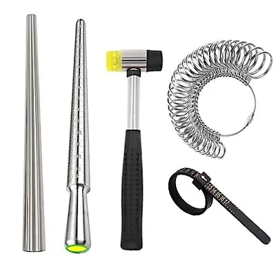 YIEPET Ring Sizing Tool Metal Mandrel Measuring Rod Ring Mandrel Aluminum Wit... • $36.74