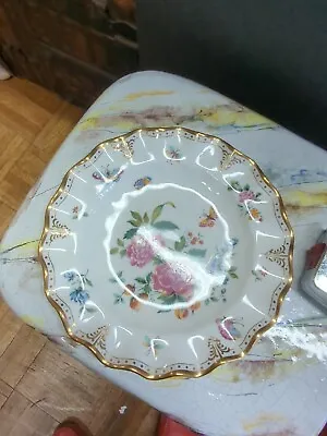 Antique Royal Crown Derby Dinner Plate Single  Ruffle Edge Butterfly  English  • $59