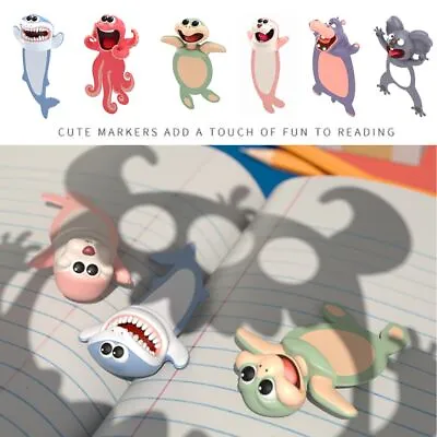 New Seal Octopus Book Markers School Supplies 3D Bookmarks Cartoon Animal Style • £5.40