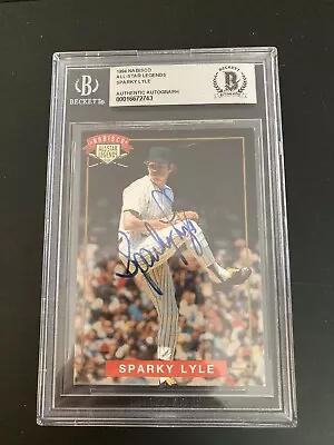 SPARKY LYLE 1994 Nabisco All Star Legends Signed  BAS Authenticated VERY RARE • $69