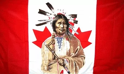 $9.95 • Buy Indian Brave Canadian Flag 3x5 Ft Canada Native American Peace Pipe Maple Leaf