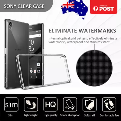 Ultra Clear Case Cover Soft TPU Gel Back Case For Sony Xperia M5 Best Price • $4.29