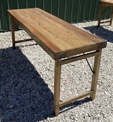 Rustic Folding Table Vintage Dining Room Table Kitchen Island Sofa Table B63 • $695