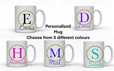 Personalised Name Mug Custom Gift Coffee Tea Cup Him Her Friend Birthday Present • £8.99