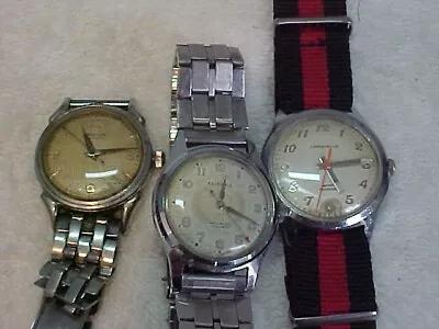 Lot Of Three Mens Vintage Watches Crotoncaravellefairfax • $19.95