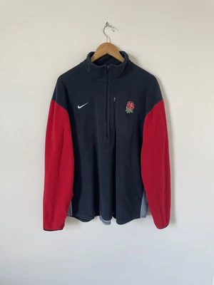 £19.99 • Buy Men's Vintage England Rugby Fleece Jacket Nike Therma Fit Half Zip Size XL