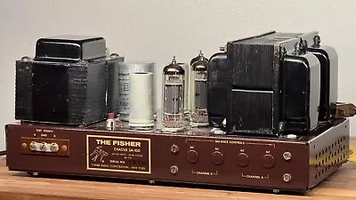 Vintage Fisher SA-100 Stereo Tube Amplifier - 7189 EL84 Based - Restored & Ready • $1700