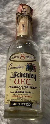 Schenley OFC Canadian Whisky Miniature Mini Liquor Bottle 1970 Tax Label • $4.49