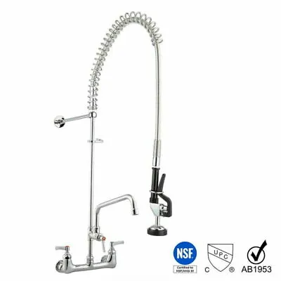 47  Heigh Commercial Pre-rinse Faucet Wall Mount Kitchen Sink Faucet W/ Sprayer • $116.95