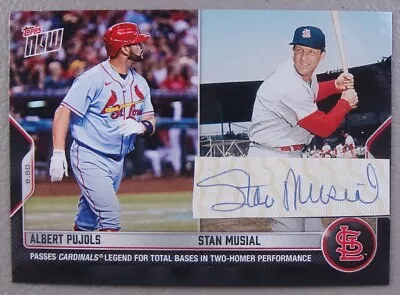 2022 Topps Now Albert Pujols & Stan Musial #750 Card Signed By Musial Auto • $24.80