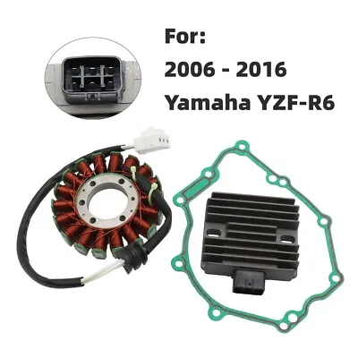 Magneto Coil Stator+Voltage Rectifier+Gasket Assy For Yamaha YZF-R6 YZFR6 06-16 • $125.59