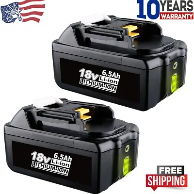 2 Pack Makita 18 Volt Li-ION 6.5Ah LXT Battery BL1860B Tool Power Battery NEW • $23.91