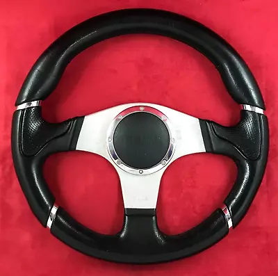 Genuine Momo Millennium Black Leather 350mm Steering Wheel. Retro Classic. 7A • $209.84