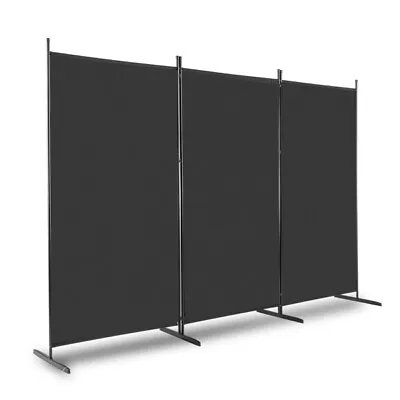 3 Folding Room Divider Privacy Screen Freestanding Panel Wall Partition Black UK • £26.99