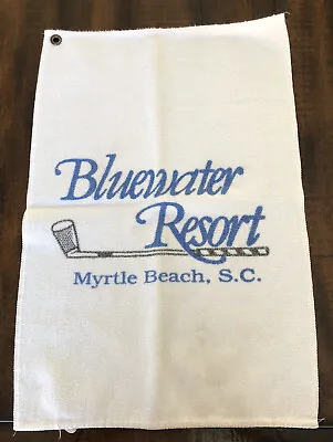 Vintage Bluewater Resort Myrtle Beach South Carolina White Golf Towel Made USA B • $5.98