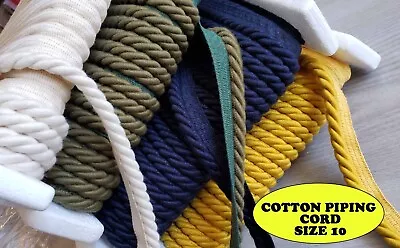 10mm Cotton Flanged Piping Cord Upholstery Piping Upholstery Rope Sofa Piping • £1.45