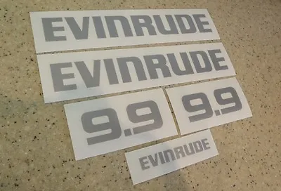 Evinrude 9.9 Vintage Outboard Motor Decal Kit FREE SHIP + FREE Fish Decal! • $14