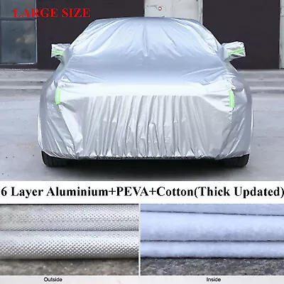 6 Layer Aluminium PEVA Thick Full Car Cover For Ford Focus Sedan Mondeo Mustang • $59.99