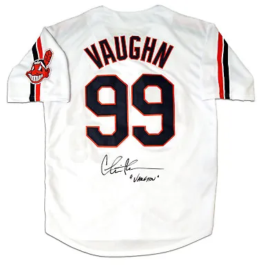 Charlie Sheen Autographed VAUGHN Cleveland Indians Jersey ASI Proof • $149.99