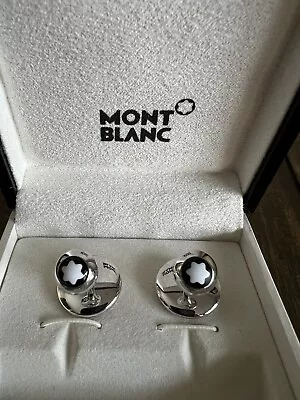 Sterling Silver And Black Onyx Montblanc Cufflinks • $150