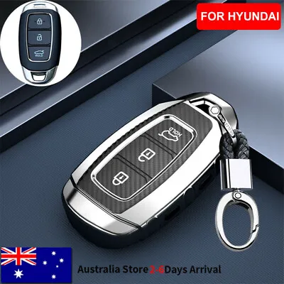 $25.19 • Buy TPU Key Cover Fob Case For Hyundai Accent Elantra Grandeur Kona I30 Ix35 Silver